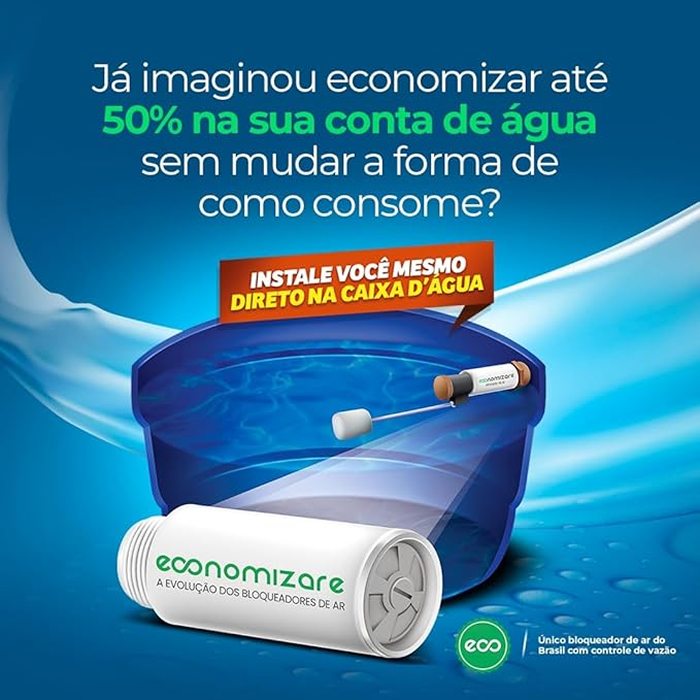 Redutor de Conta de Água ECONOMIZARE™ – Até 50% de Economia Garantida